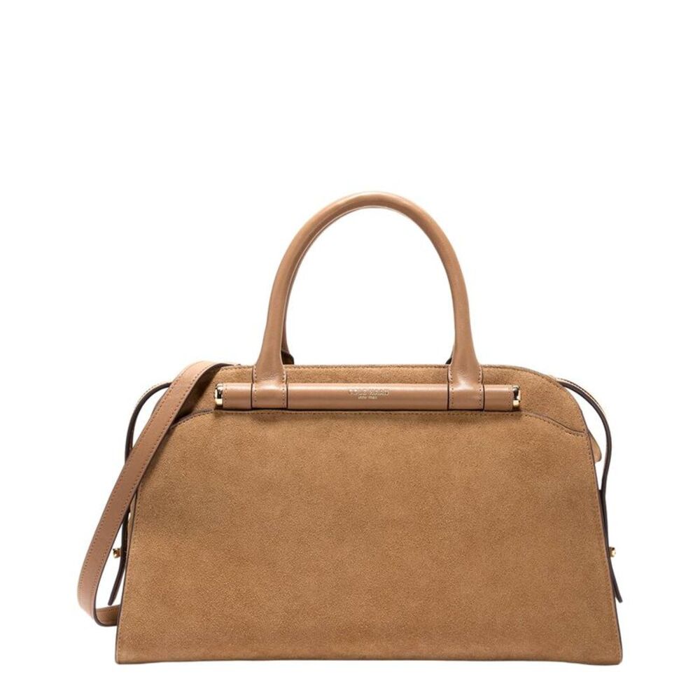 Cole Haan Catherine Medium Suede Satchel, Beige
